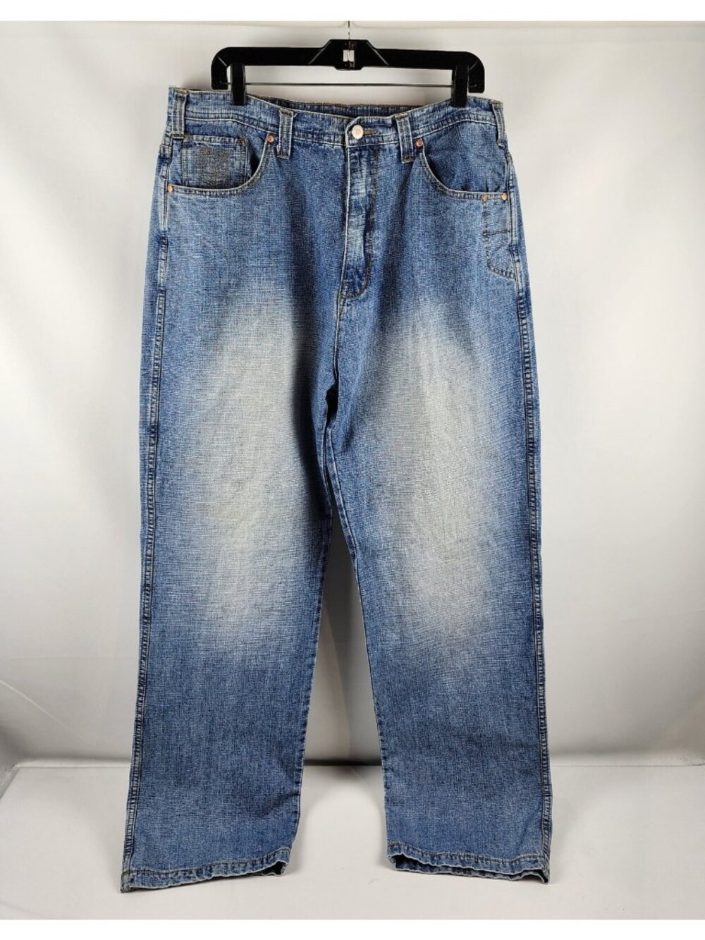 Vintage DEF JAM Univ Jeans Mens 38x34 Blue Denim Baggy Loose Hip Hop Skate Y2K